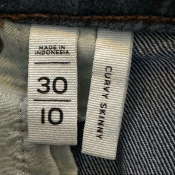 NWOT Loft dark wash low rise straight leg jeans pants size 10 b2 - Picture 3 of 5